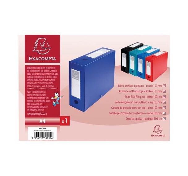 Boite de classement à pression dos 100mm PP 7/10e opaque A4