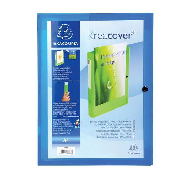 Boite de classement à pression dos 40mm PP 7/10e krea cover