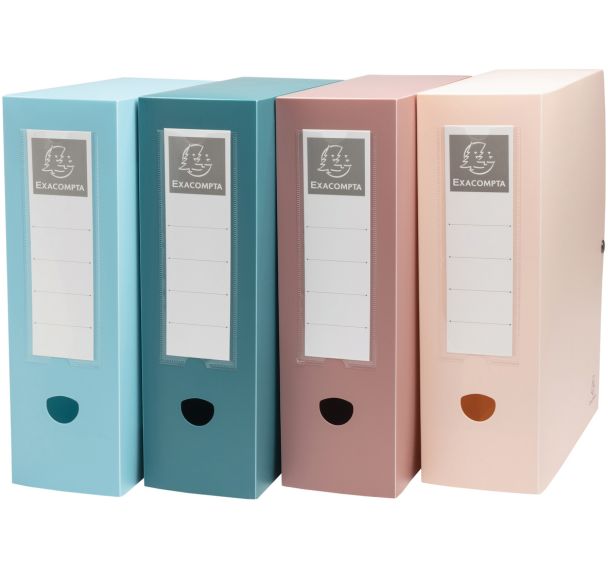 Boîte de classement dos 100 mm assorti Skandi - Lot de 5 - Exacompta