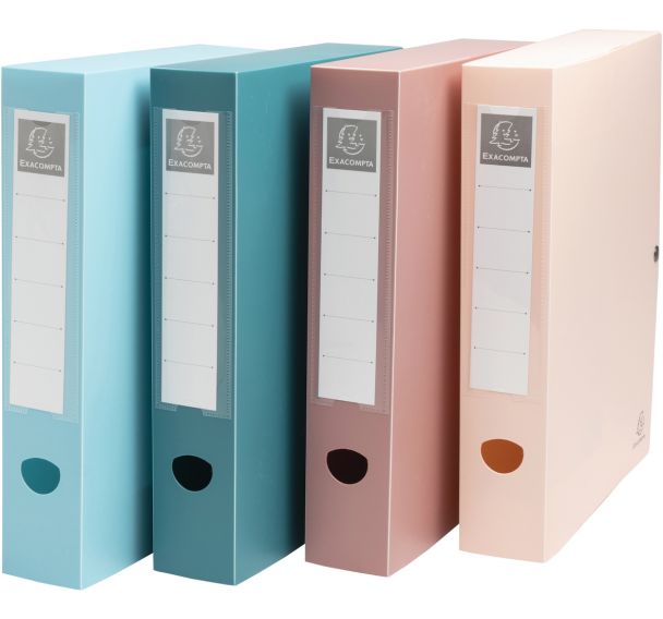 Boîte de classement dos 60 mm assorti Skandi - Lot de 8 - Exacompta