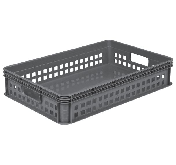 Boite de rangement ajourée 22 L - gris