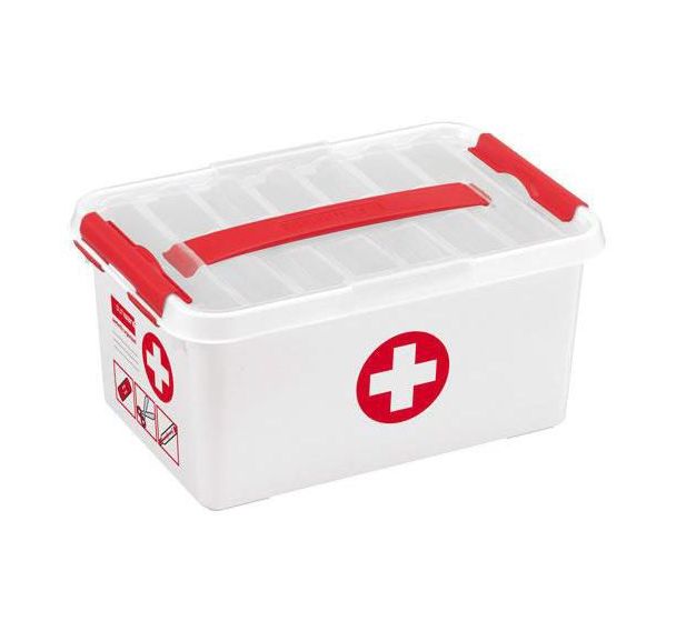 Boite de rangement pharmacie de 6L avec poignée
