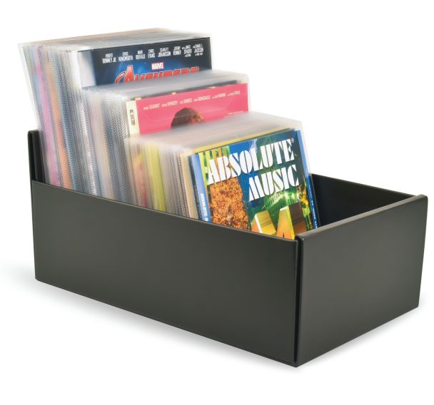 Boîte de rangement pour pochettes DVD CD et Blu-Ray
