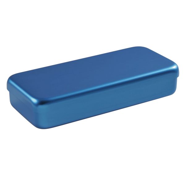 Boite en alumimium rectangulaire 17x7x3 cm couvercle couleur Holtex