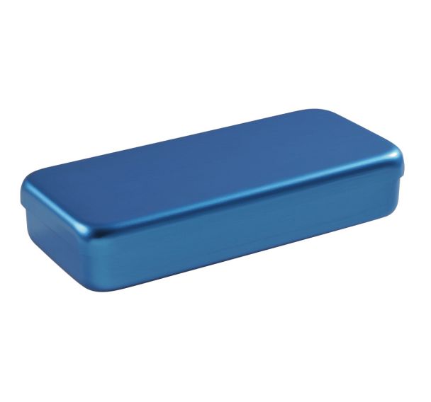 Boite en alumimium rectangulaire 18x9x3cm couvercle couleur Holtex