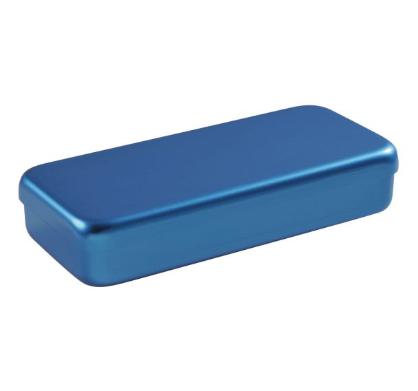 Boite en alumimium rectangulaire 21x10x3cm couvercle couleur Holtex