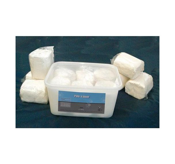 Boîte hermétique de 3 kg de pâte à modeler blanche sélection pichon