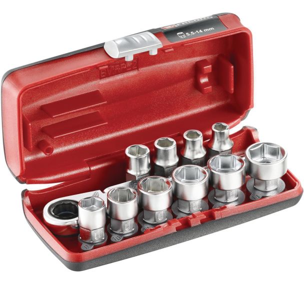 Boite pour coffret douilles 1/4 pouces hexagonales 6 pans rxpico