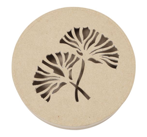 Boîte végétale ronde 15x15x3cm (Lot de 4)