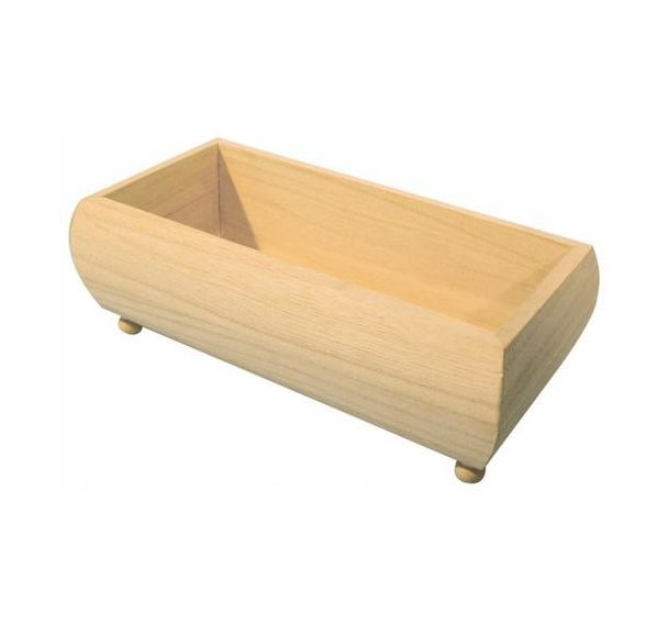 Boîte vide-poches en bois à décorer 20 x 10 x 5,7 cm