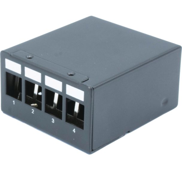 Boîtier 1U 4 ports keystonel - 4 ports