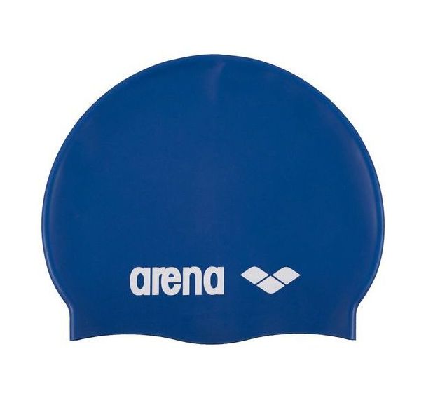 Bonnet de bain enfant - Arena - Classic Silicone bleu / ARGENT