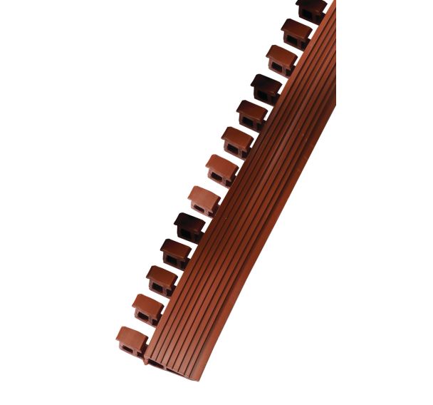 Bordure de sécurité p/ caillebotis caoutchouc L:1490 x l: 600 mm Rouge