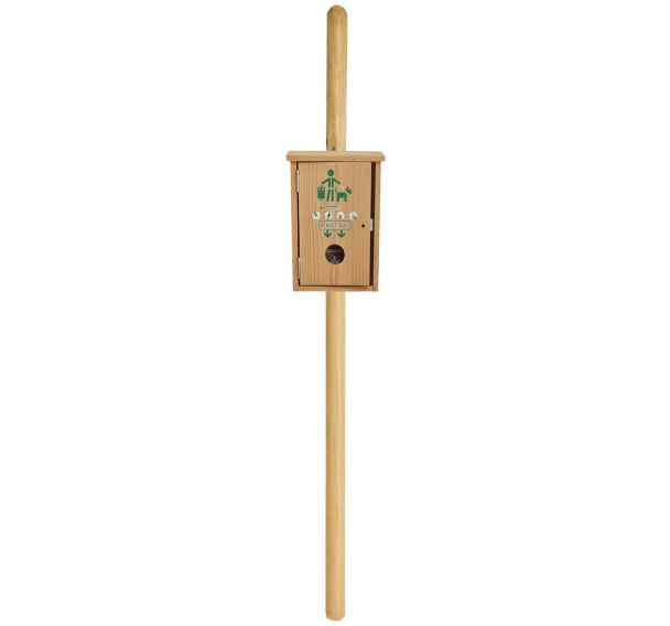 Borne Toutoubois avec distributeur sachet liasse - bois