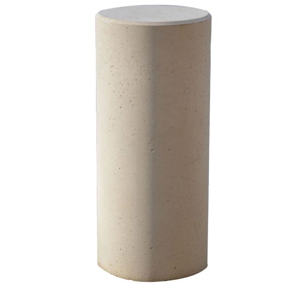 Borne VIBON cylindrique béton - blanc sablé
