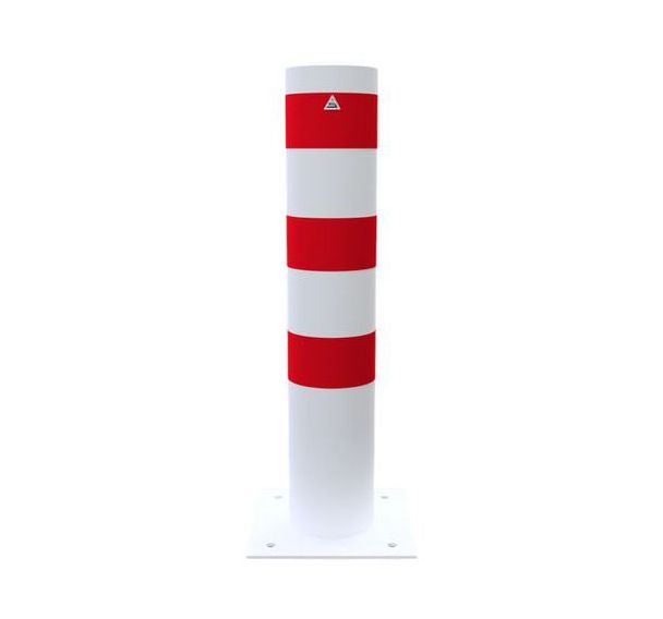 Borne à cheviller capuchon d'acier soudé-Blanc/Rouge