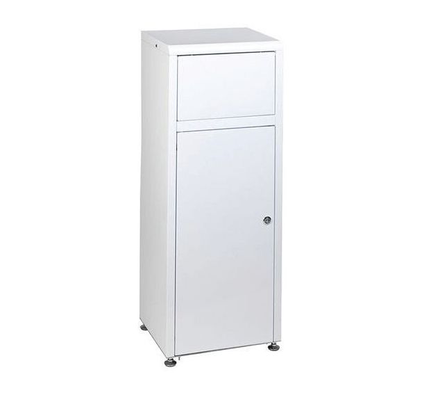 Borne à déchets à trappe basculante acier - 50 L