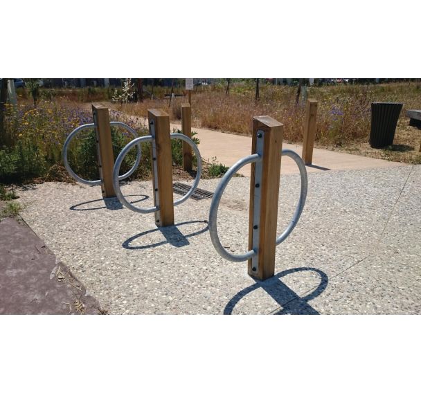Borne antivol pour 2 vélos