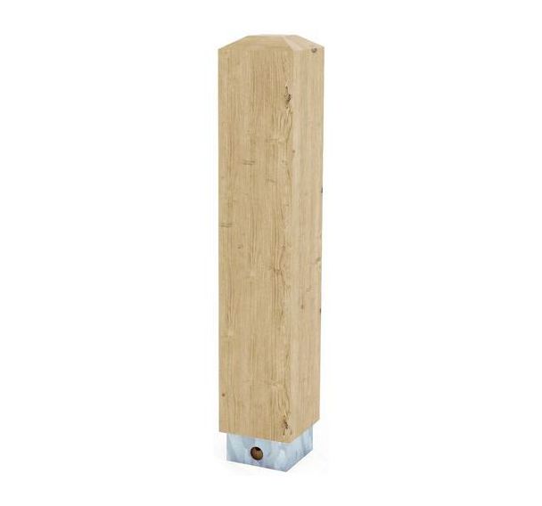 Borne carrée/amovible robinier Mobextan
