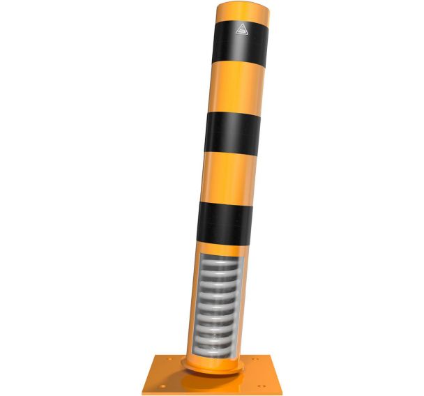 Borne d arrêt fixe galvanisé avec bandes réfléchissantes - Schake