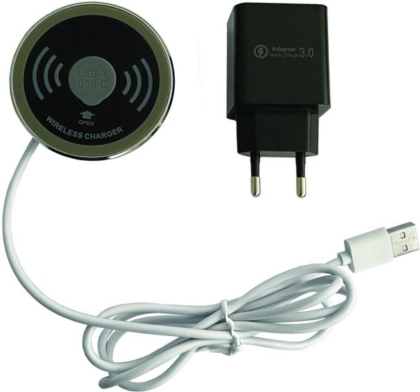 Borne de chargement par induction avec fraisage