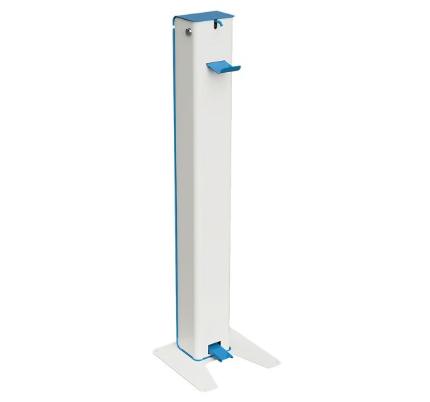 Borne de désinfection à pédale pour flacon Cubagel Blanc/Bleu - Rossignol Pro