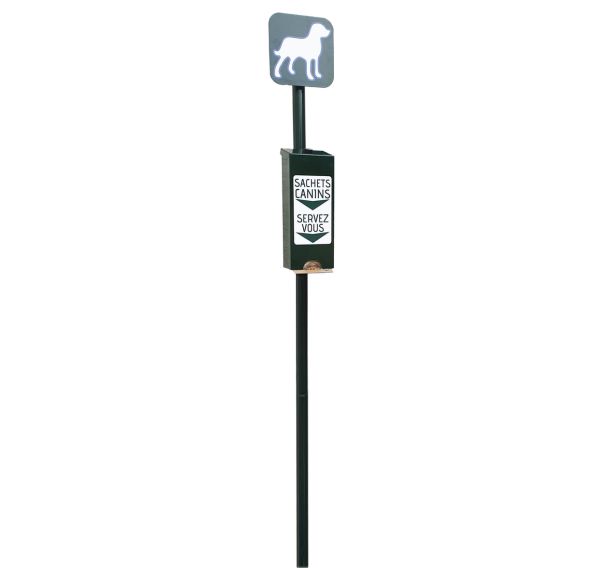 Borne pour sacs de déjection canine papier bio vert 6009 - Manutan Expert