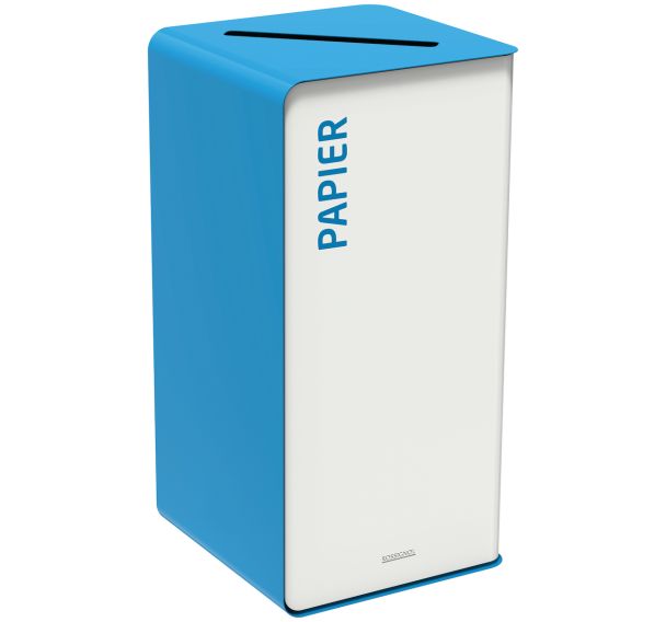 Borne de tri sélectif Cubatri 75 L sans serrure avec support sac Rossignol Pro