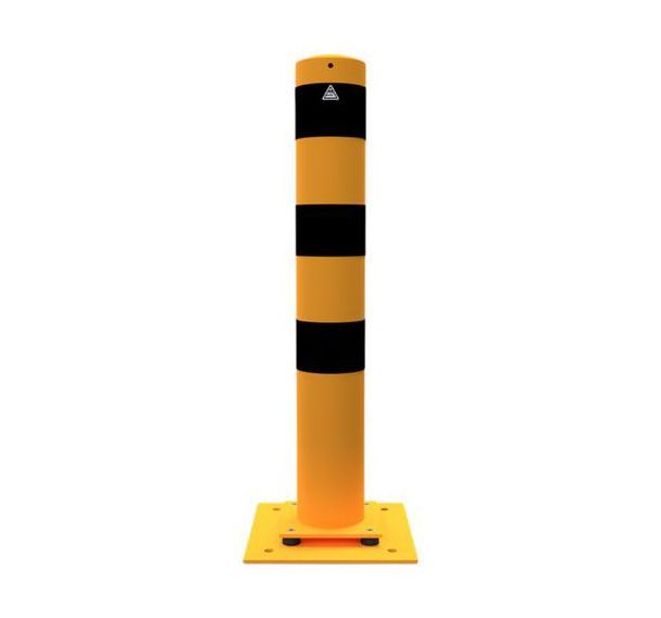 Borne élastique en tube à cheviller avec bandes - Jaune/Noir