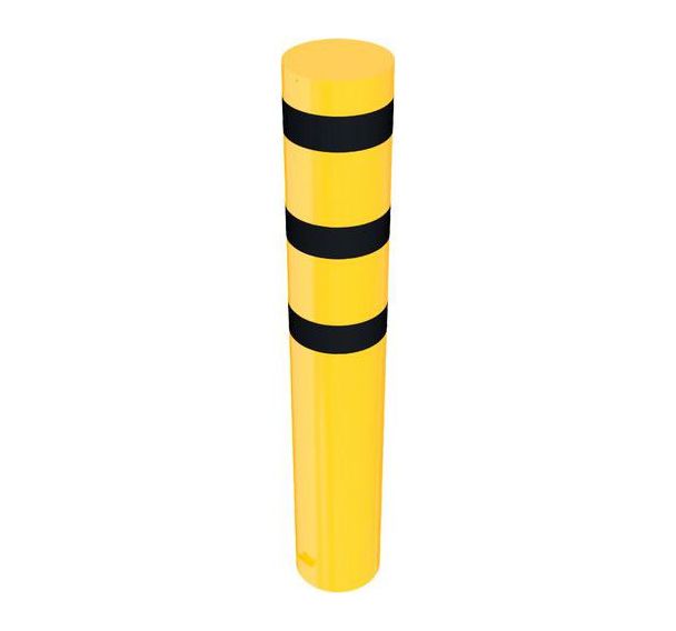 Borne en tube acier avec capuchon d’acier soudé-Jaune/Noir-Schake
