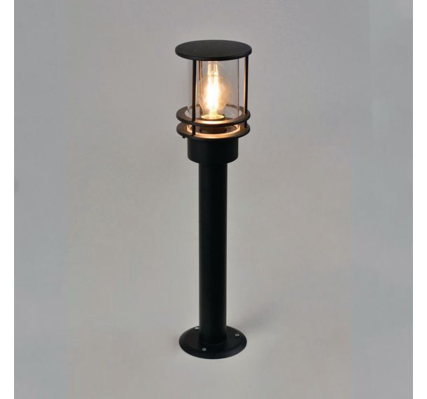 Borne structure en acier diffuseur en plastique noir