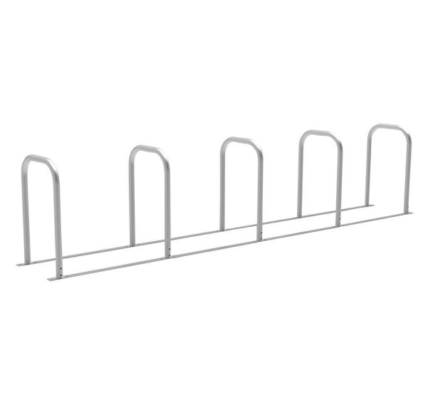 Borne vélos en U reliée - Peinte - 5 places