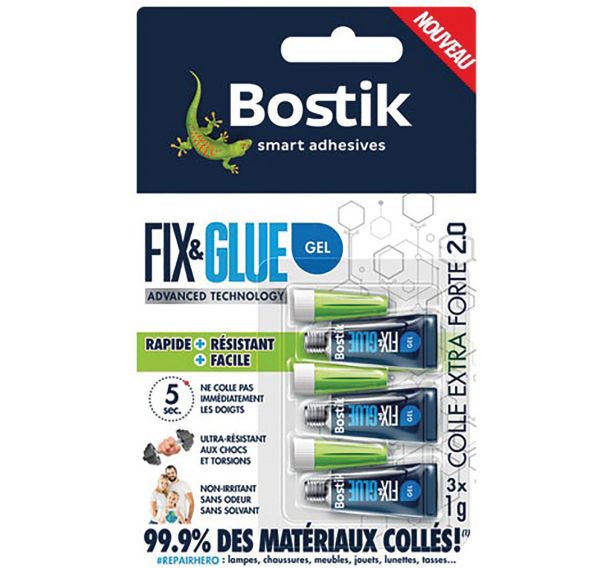 Bostik Fix glue gel 3x1g