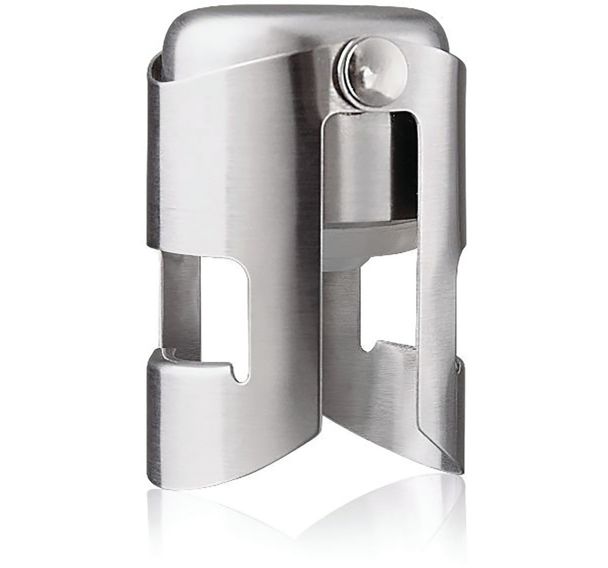 Bouchon de champagne en acier brossé