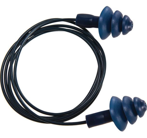 Bouchons d'oreille TPR détectable avec cordon - Portwest (Lot de 50)