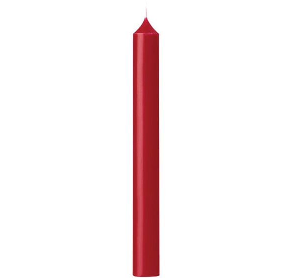 Bougie droite diamètre 22mm hauteur 200mm rouge