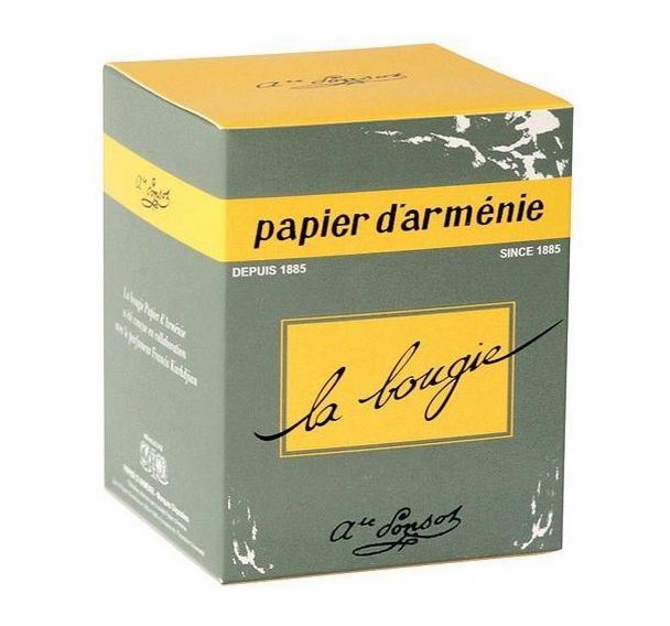 Bougie parfumée papier d'Arménie