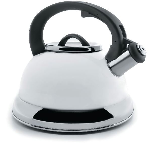 Bouilloire sifflante laqué clanc 2.5l