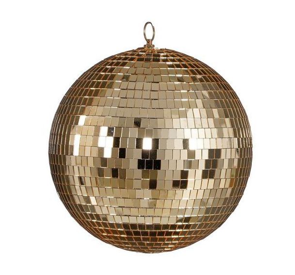 Boule de Noel à facette champagne