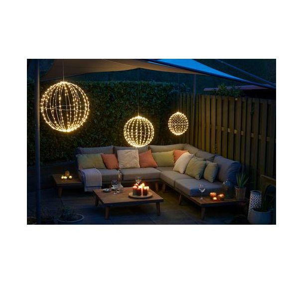 Boule lumineuse LED de Noël décorative blanche avec minuterie