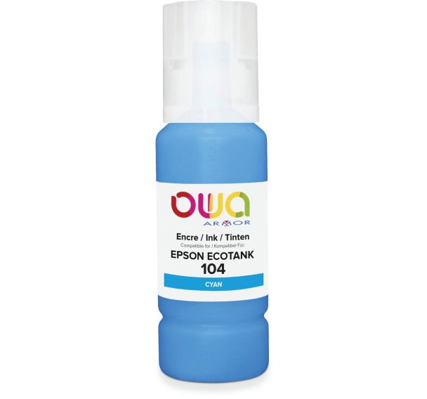 Bouteille d'encre compatible Epson 104 - Owa
