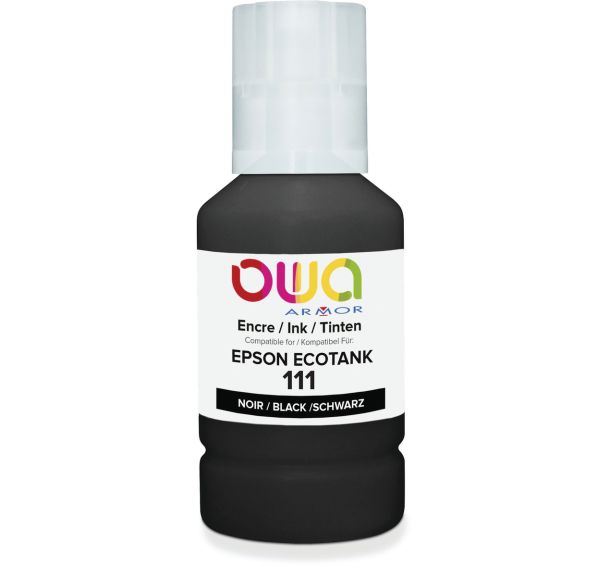 Bouteille d'encre compatible Epson 111 - Noir