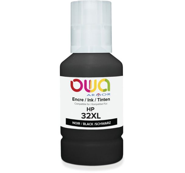 Bouteille d'encre compatible HP 32XL - Noir