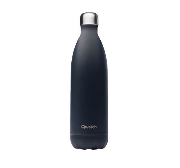 Bouteille isotherme 1L carbone matt - Qwetch