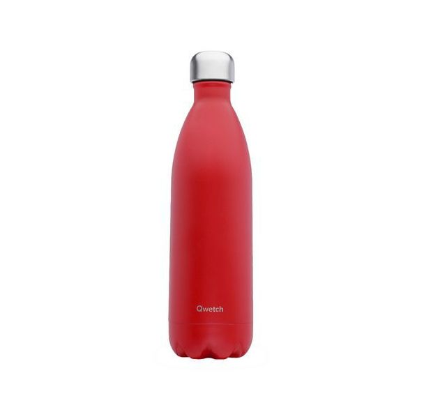 Bouteille isotherme 1L rouge matt - Qwetch