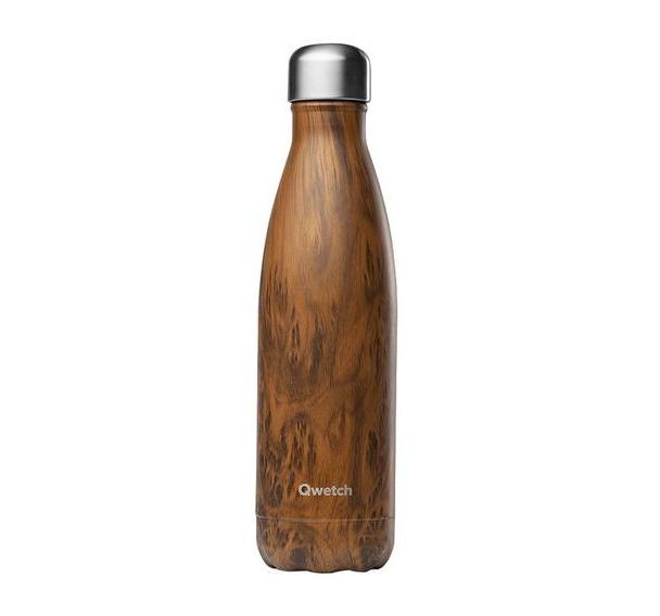 Bouteille isotherme 500ml wood - Qwetch