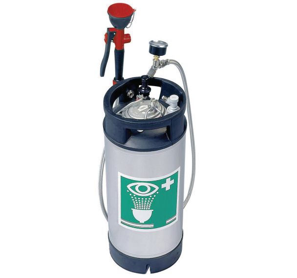 Bouteille portable inox de 15 litres avec douche manuelle