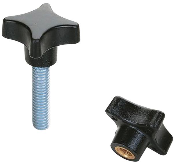 Bouton PC en polyamide et tige acier - Boutet