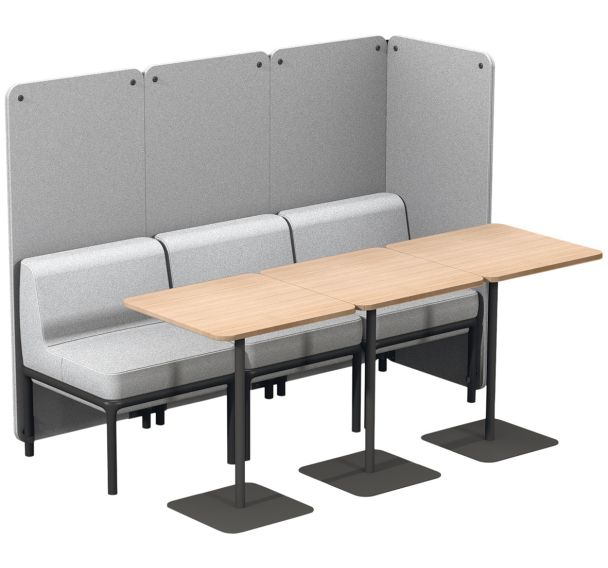 Box Lotua 3 chauffeuses et 3 tables tissu 100% polyester _ Sokoa