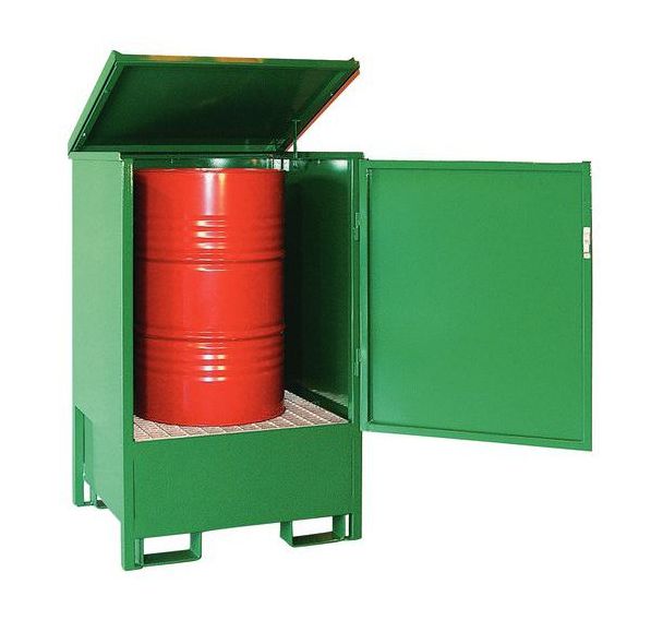Box de rétention métallique pour stockage de fûts - 220  et 440 L - Sameto Technifil